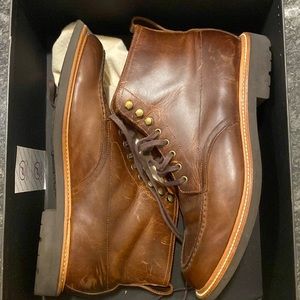 J Crew men’s Kenton Pacer leather boots. Brown. UK 9. US 10. EU 44.